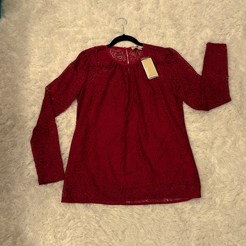 Micheal Kors lace blouse medium